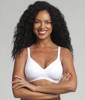 Soutien-gorge sans armatures blanc Coeur Croisé Microfibre