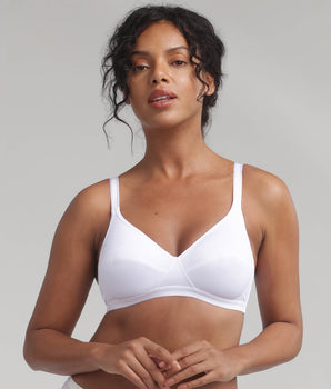 Soutien-gorge sans armatures blanc Coeur Croisé Microfibre