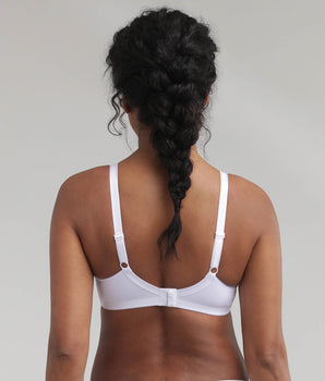 Soutien-gorge sans armatures blanc Coeur Croisé Microfibre