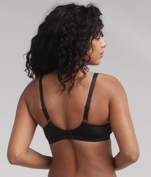 Soutien-gorge sans armatures noir Coeur Croisé Microfibre