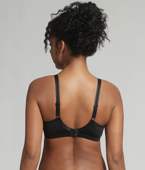 Soutien-gorge sans armatures noir Coeur Croisé Microfibre