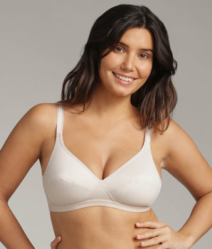 Soutien-gorge sans armatures beige Cœur Croisé Microfibre