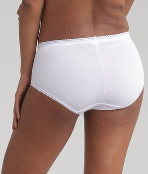 Lot de 2 culottes blanches Coton & Dentelle