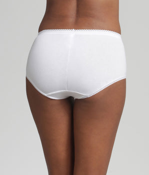 Lot de 2 culottes blanches Coton & Dentelle