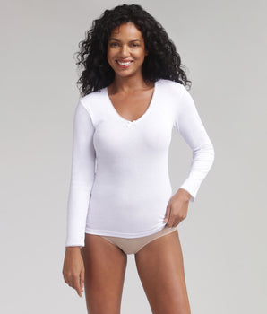 T-shirt manches longues blanc Thermal Classic