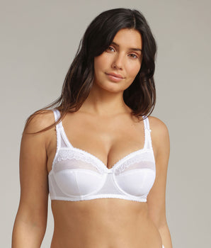 Soutien-gorge emboîtant blanc Cœur Croisé Microfibre