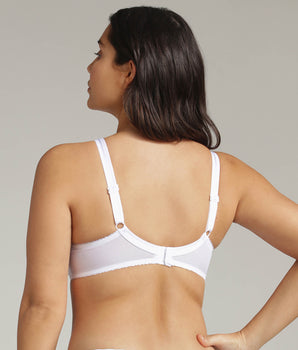 Soutien-gorge emboîtant blanc Cœur Croisé Microfibre