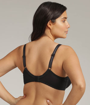 Soutien-gorge emboîtant noir Cœur Croisé Microfibre