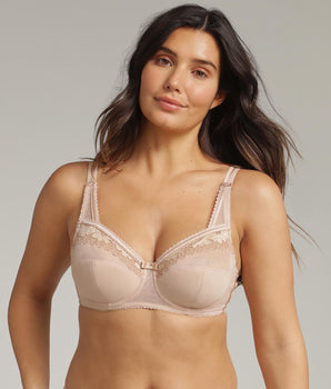 Soutien-gorge emboîtant beige Cœur Croisé Microfibre