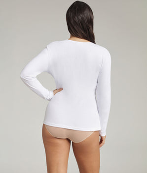 T-shirt manches longues blanc Thermal Natural