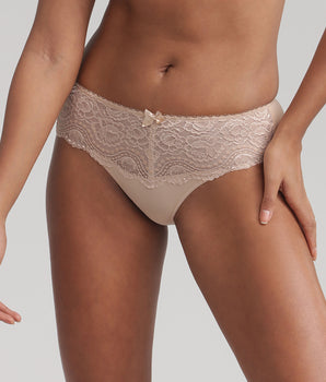 Culotte en dentelle beige Flower Elegance