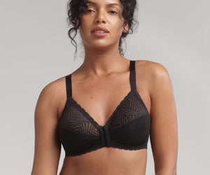 Soutien-gorge ouverture devant noir sans armatures Ideal Posture