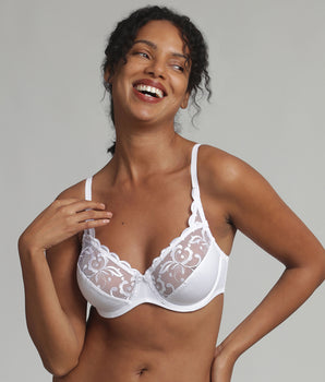 Soutien-gorge emboîtant blanc Essential Elegance Broderie