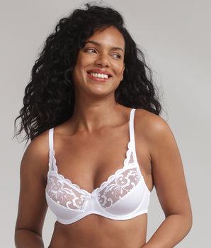 Soutien-gorge emboîtant blanc Essential Elegance Broderie