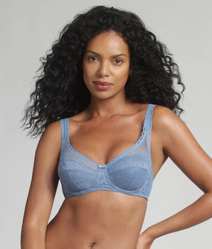 Soutien-gorge avec armatures bleu océan Cœur Croisé Féminin Recyclé