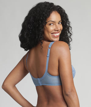 Soutien-gorge avec armatures bleu océan Cœur Croisé Féminin Recyclé