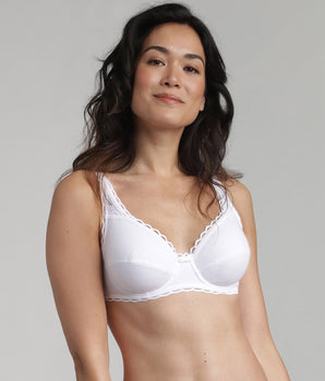 Soutien-gorge avec armatures blanc Cœur Croisé Coton Bio