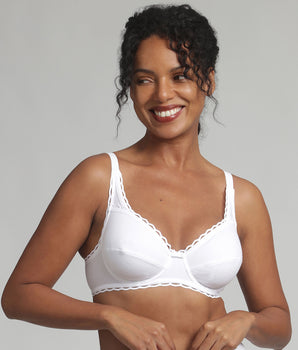 Soutien-gorge avec armatures blanc Cœur Croisé Coton Bio