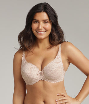 Soutien-gorge avec armatures beige Flower Elegance Recyclé