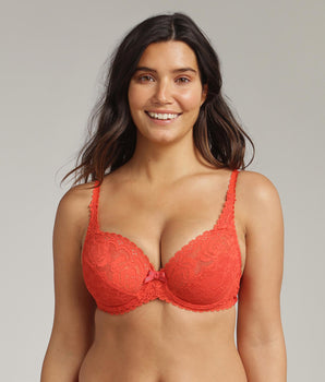 Soutien-gorge avec armatures corail Flower Elegance Recyclé