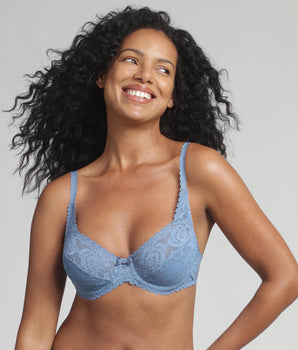 Soutien-gorge avec armatures bleu océan Flower Elegance Recyclé