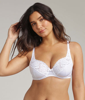 Soutien-gorge emboîtant blanc Flower Elegance Micro Recyclé