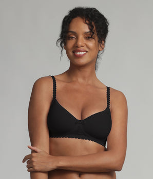 Soutien-gorge spacer sans armatures noir Flower Elegance Recyclé