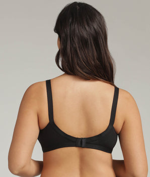 Soutien-gorge sans armatures noir Essential Support Coton