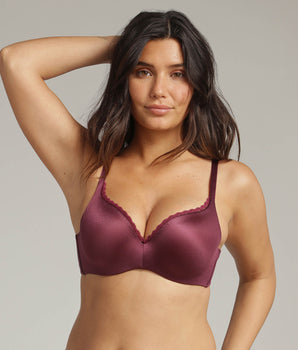 Soutien-gorge avec armatures amovibles prune 24h Soft Absolu