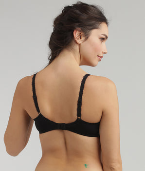 Soutien-gorge emboîtant noir Flower Elegance