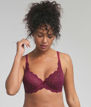 Soutien-gorge emboîtant prune Flower Elegance