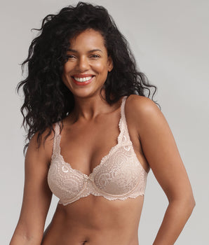 Soutien-gorge emboîtant beige Flower Elegance