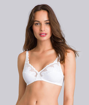 Soutien-gorge sans armatures broderie blanc Cœur Croisé Modern Tricot