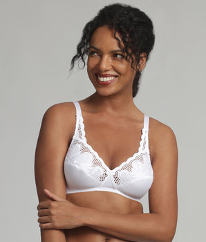 Soutien-gorge sans armatures broderie blanc Cœur Croisé Modern Tricot