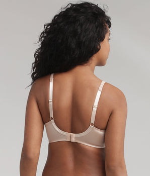 Soutien-gorge avec armatures beige effet satiné Cœur Croisé Satiné