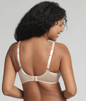 Soutien-gorge avec armatures beige effet satiné Cœur Croisé Satiné