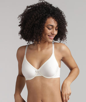 Soutien-gorge avec armatures ivoire effet satiné Cœur Croisé Satiné