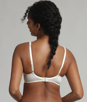 Soutien-gorge avec armatures ivoire effet satiné Cœur Croisé Satiné