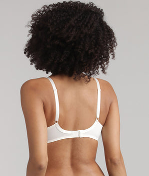 Soutien-gorge avec armatures ivoire effet satiné Cœur Croisé Satiné