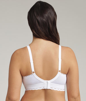 Soutien-gorge blanc sans armatures Cœur Croisé Coton Bio