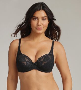 Soutien-gorge avec armatures noir Flower Elegance Recyclé, , PLAYTEX