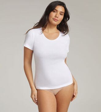 T-shirt manches courtes blanc Cotton Liberty, , PLAYTEX